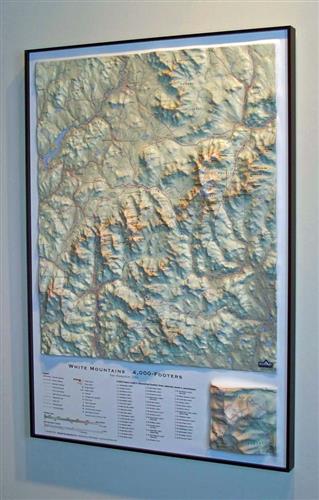 White Mountain 4000-Footers Raised Relief Map
